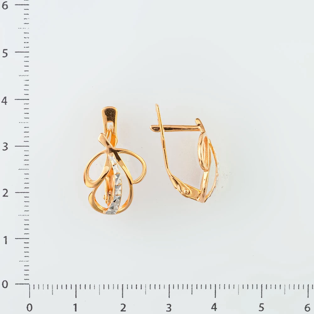 Серьги из красного золота 585 пробы