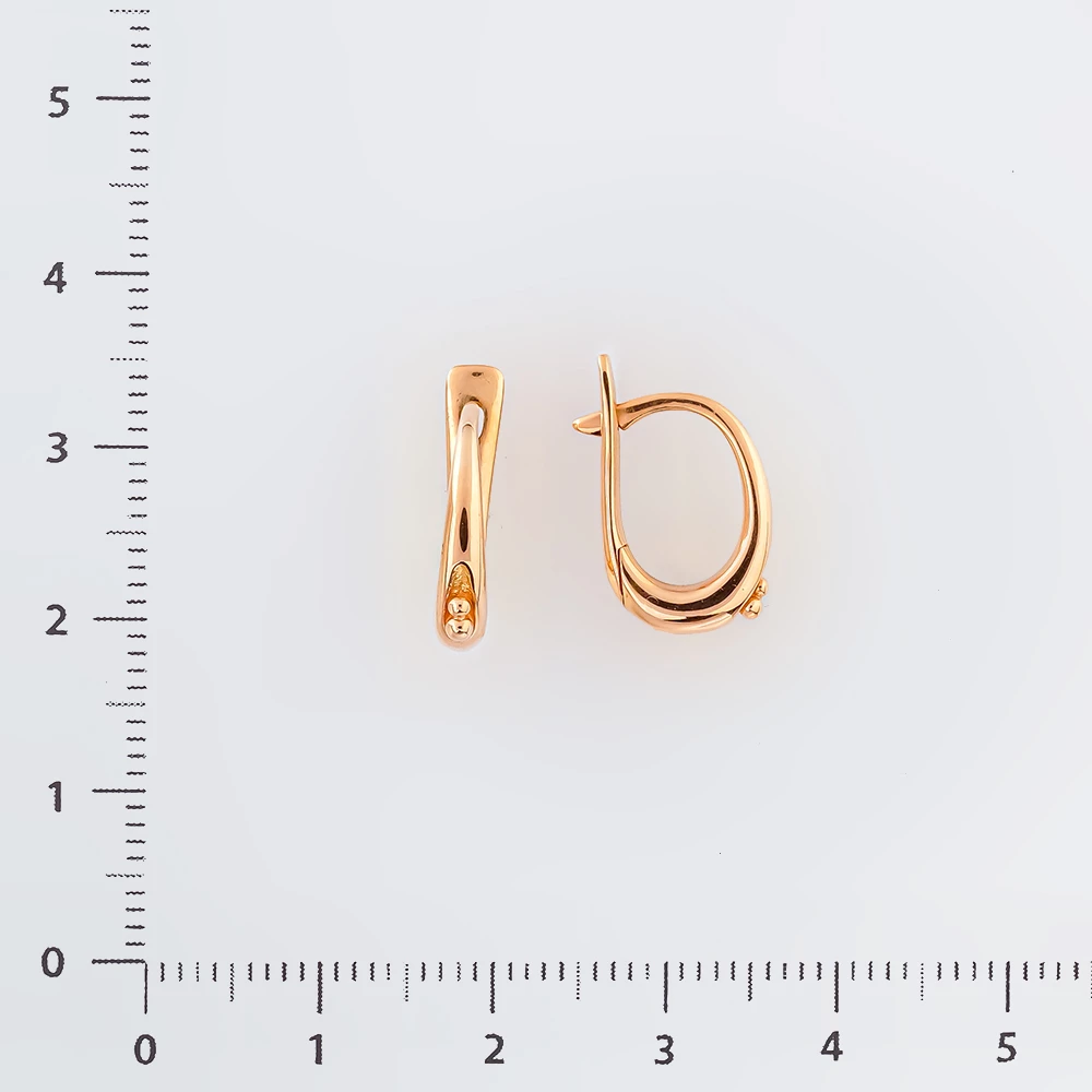 Серьги из красного золота 585 пробы