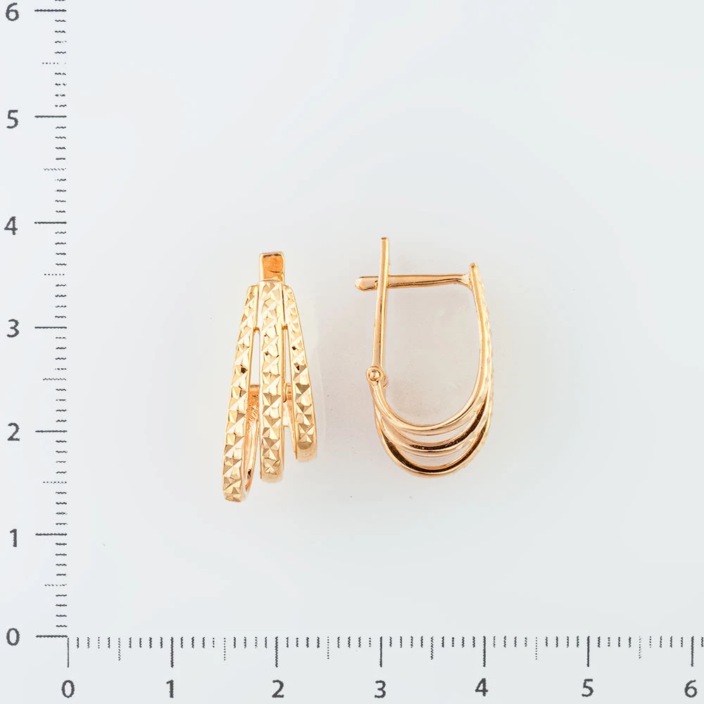 Серьги из красного золота 585 пробы