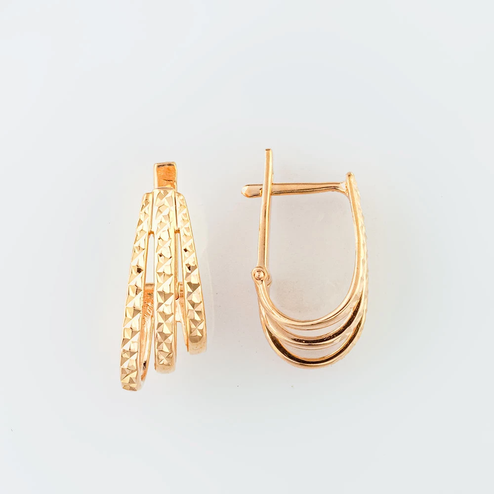 Серьги из красного золота 585 пробы