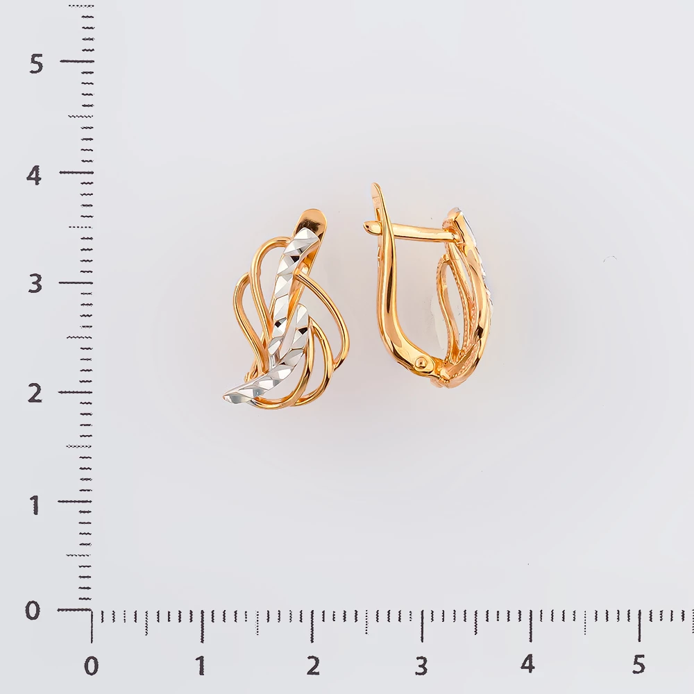 Серьги из красного золота 585 пробы