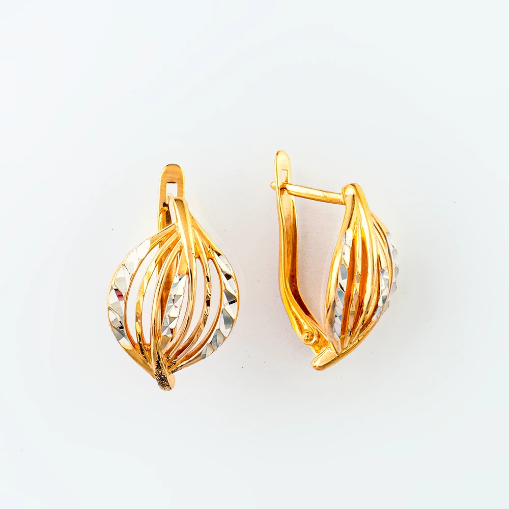 Серьги из красного золота 585 пробы 1
