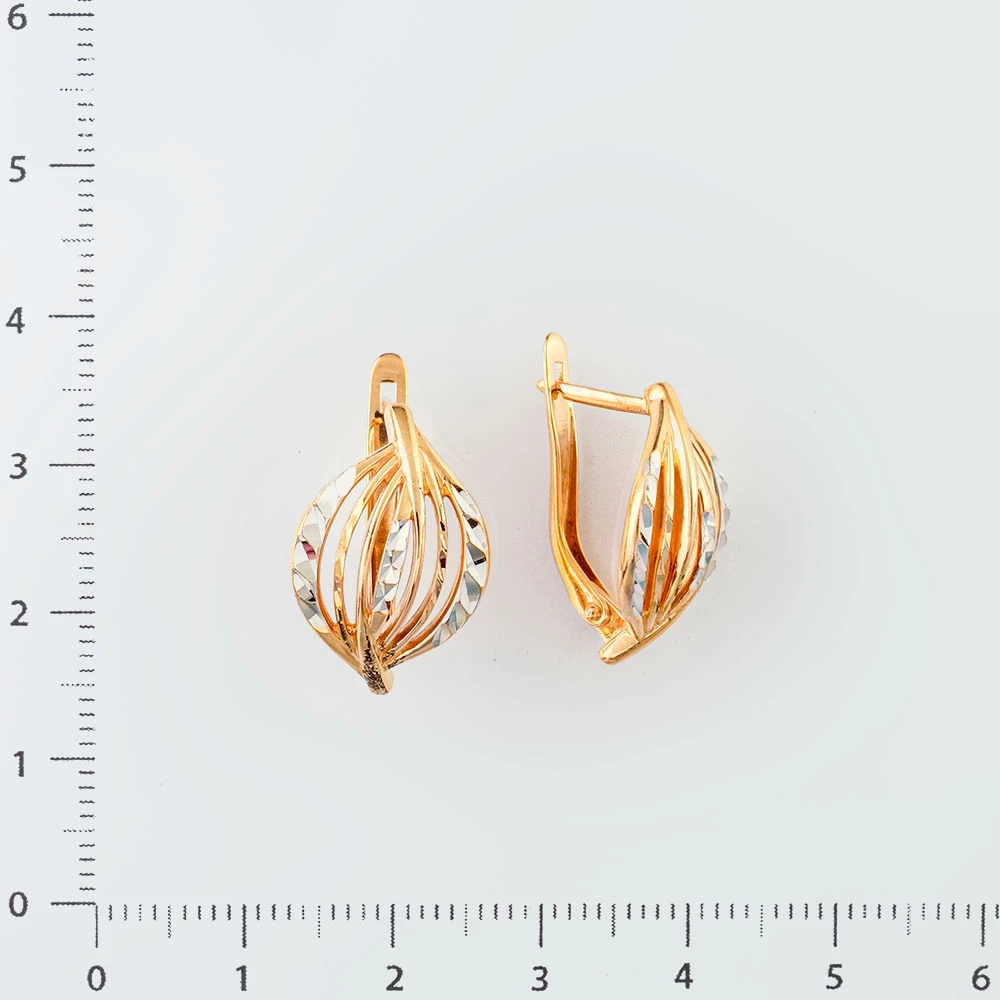 Серьги из красного золота 585 пробы