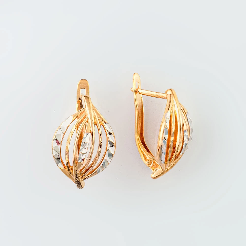 Серьги из красного золота 585 пробы