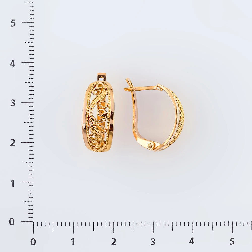 Серьги из красного золота 585 пробы