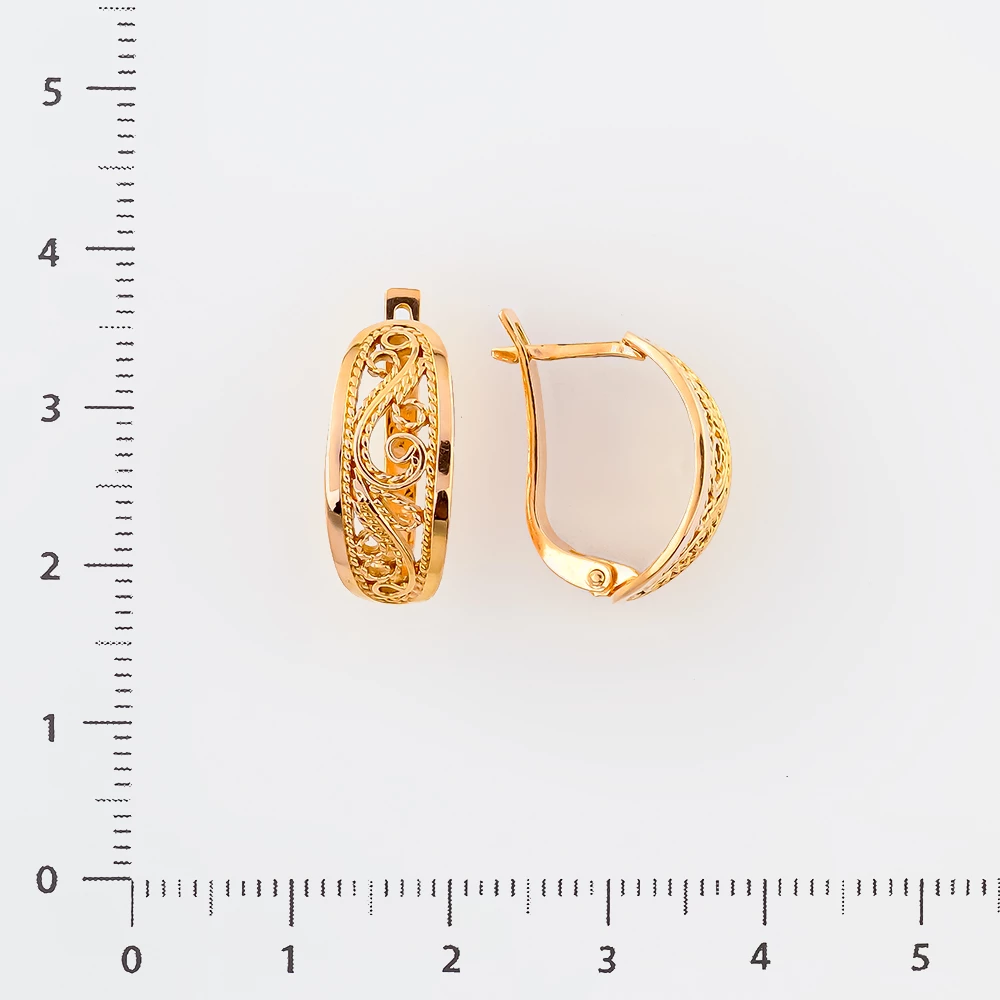 Серьги из красного золота 585 пробы