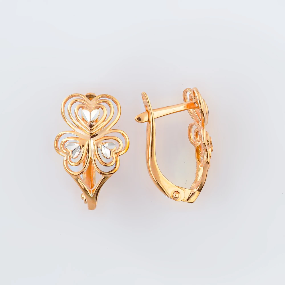Серьги из красного золота 585 пробы
