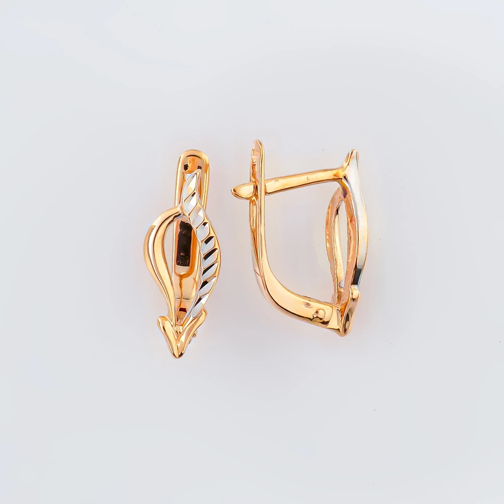 Серьги из красного золота 585 пробы