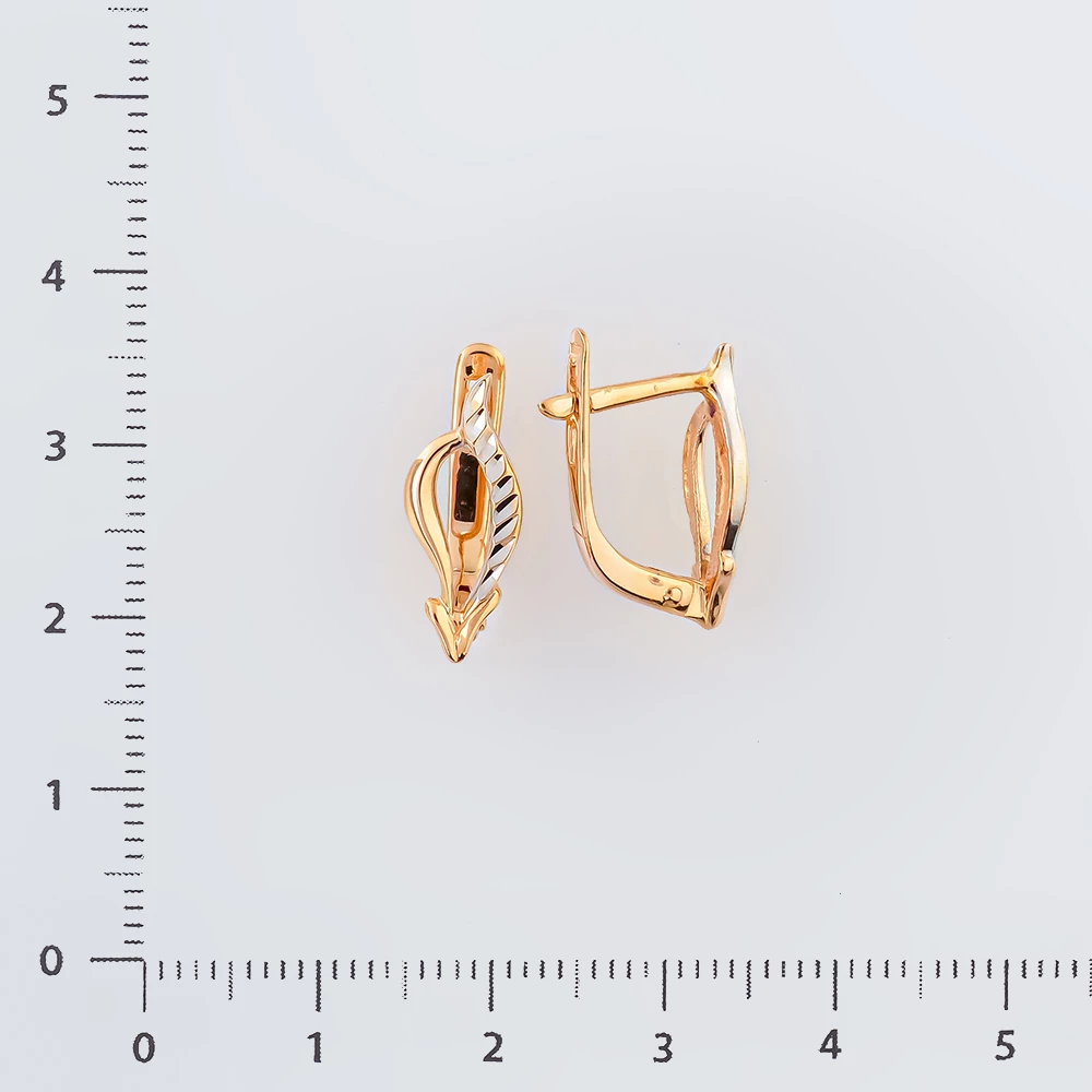 Серьги из красного золота 585 пробы