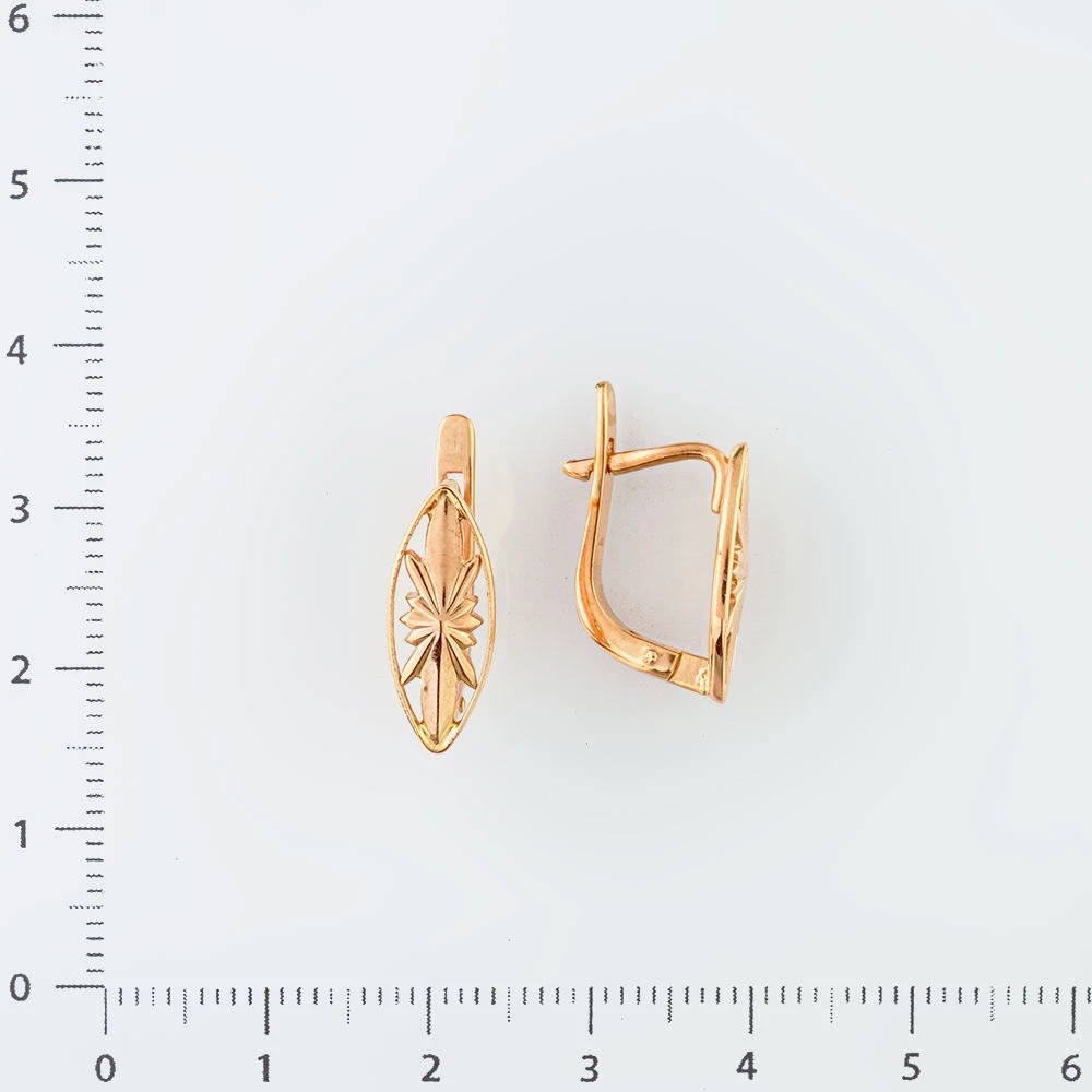 Серьги из красного золота 583 пробы