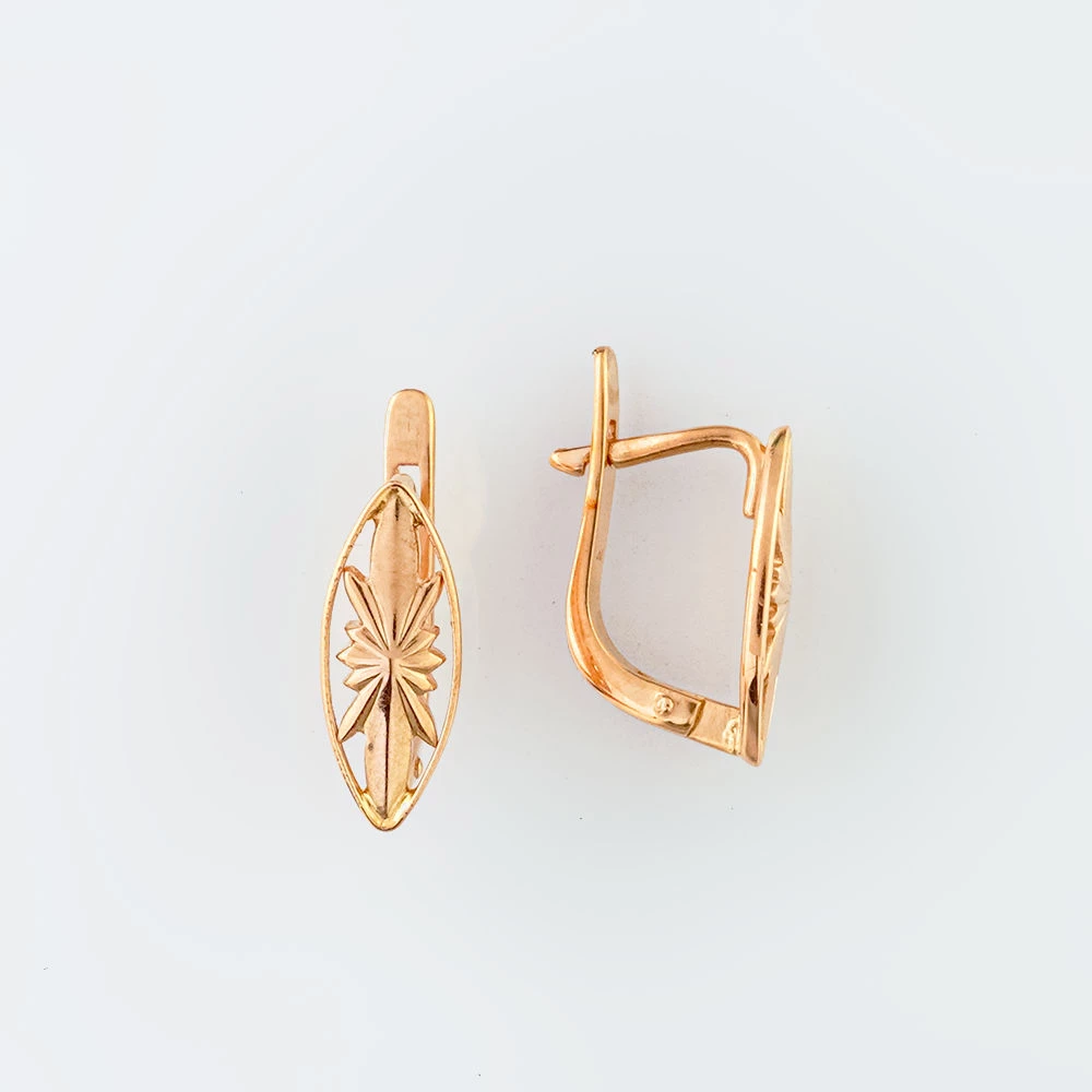 Серьги из красного золота 583 пробы