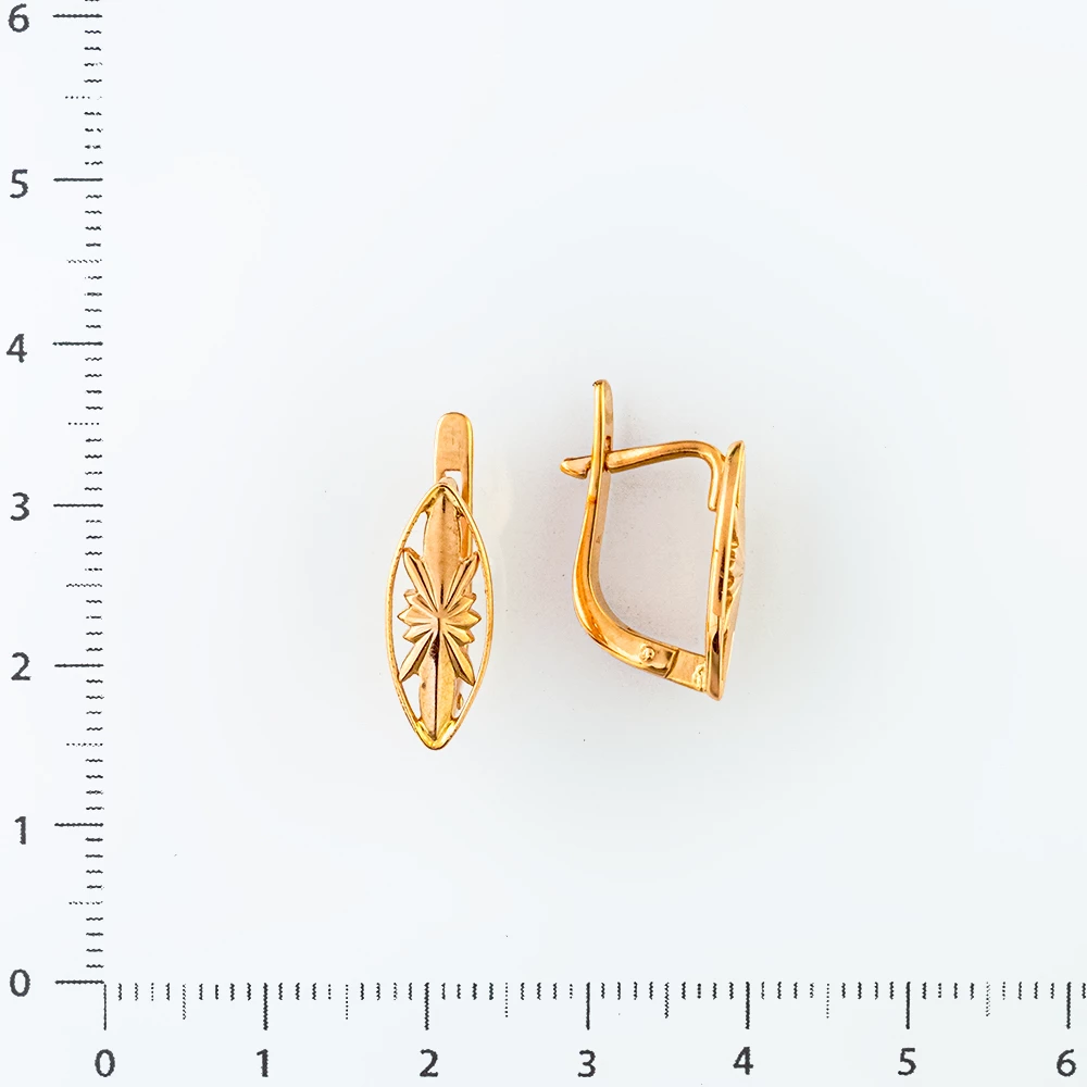 Серьги из красного золота 583 пробы