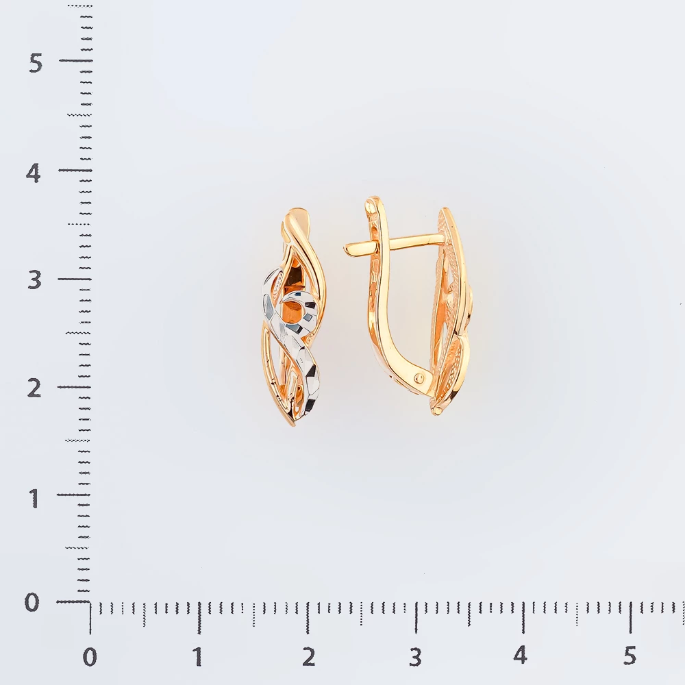 Серьги из красного золота 585 пробы