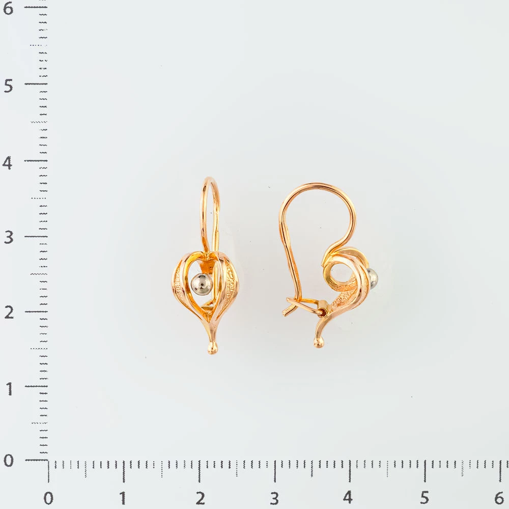 Серьги из красного золота 585 пробы