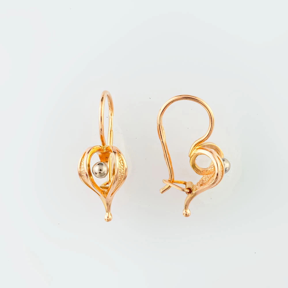 Серьги из красного золота 585 пробы
