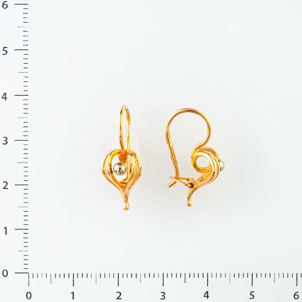 Серьги из красного золота 585 пробы