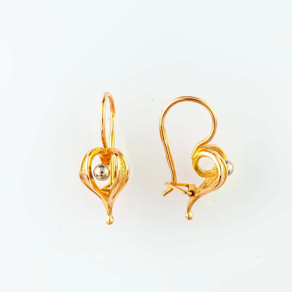 Серьги из красного золота 585 пробы