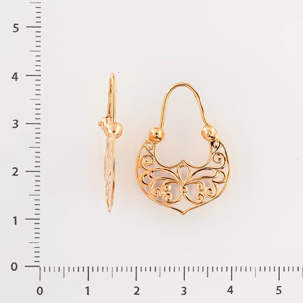 Серьги из красного золота 585 пробы