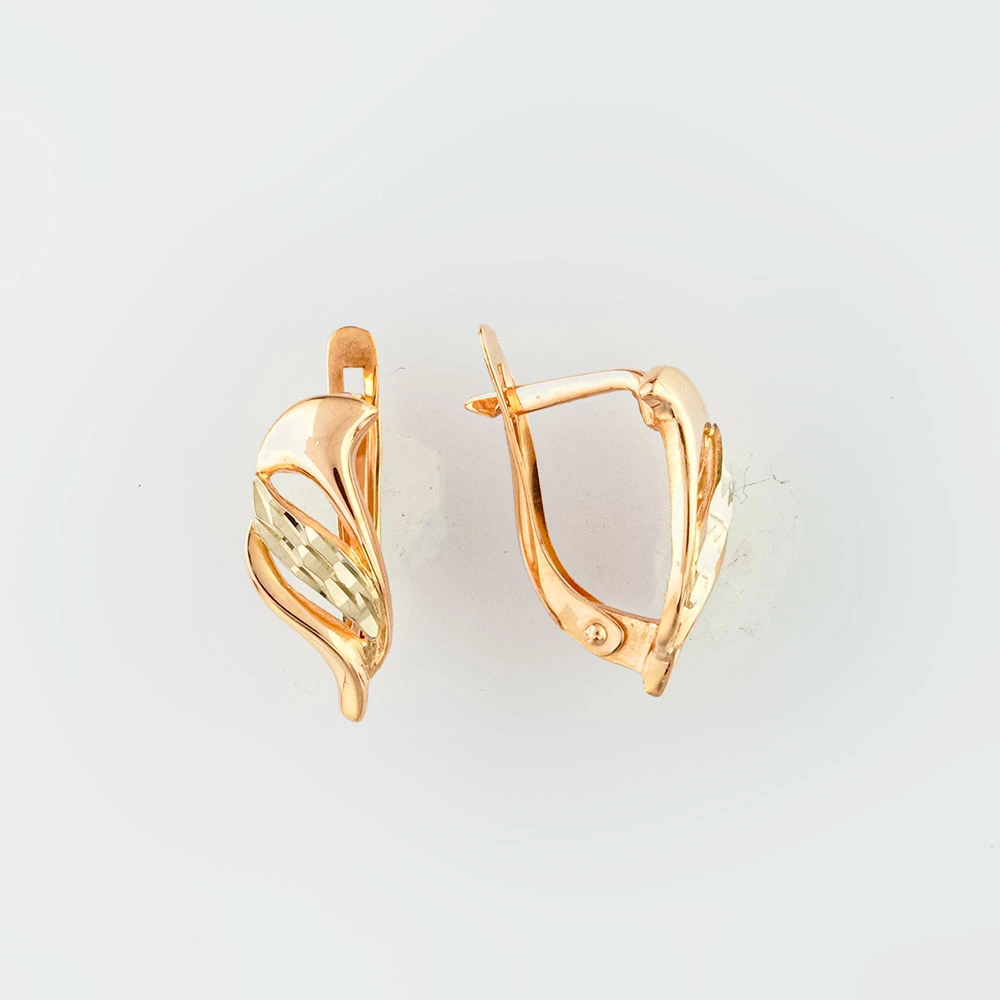 Серьги из красного золота 585 пробы