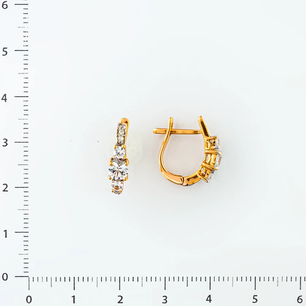 Серьги с сапфиром цветным из красного золота 585 пробы