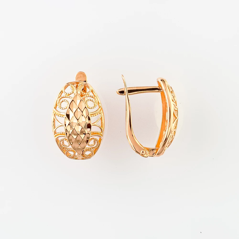 Серьги из красного золота 585 пробы