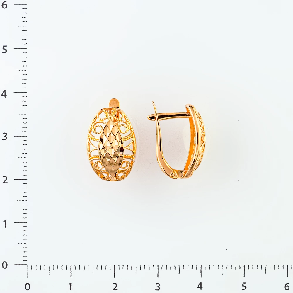 Серьги из красного золота 585 пробы