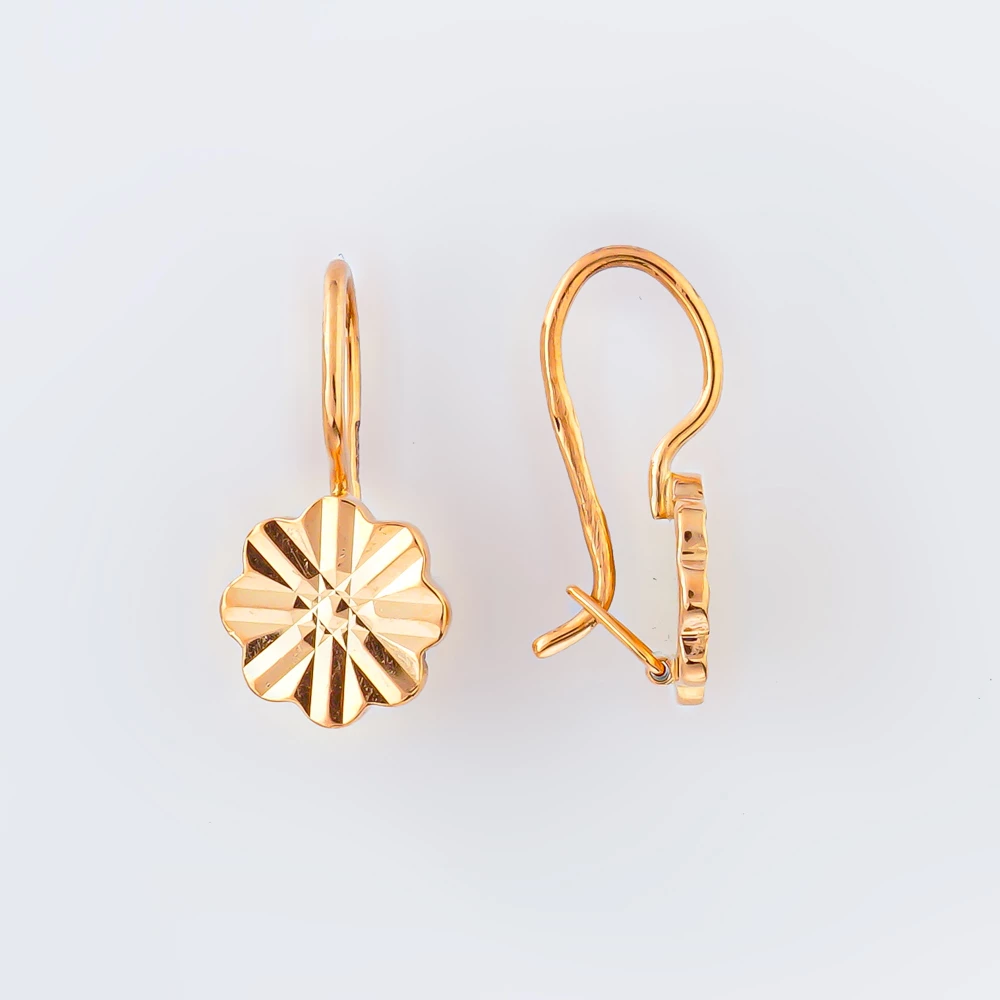 Серьги из красного золота 585 пробы