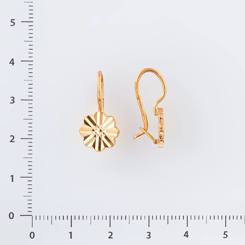 Серьги из красного золота 585 пробы