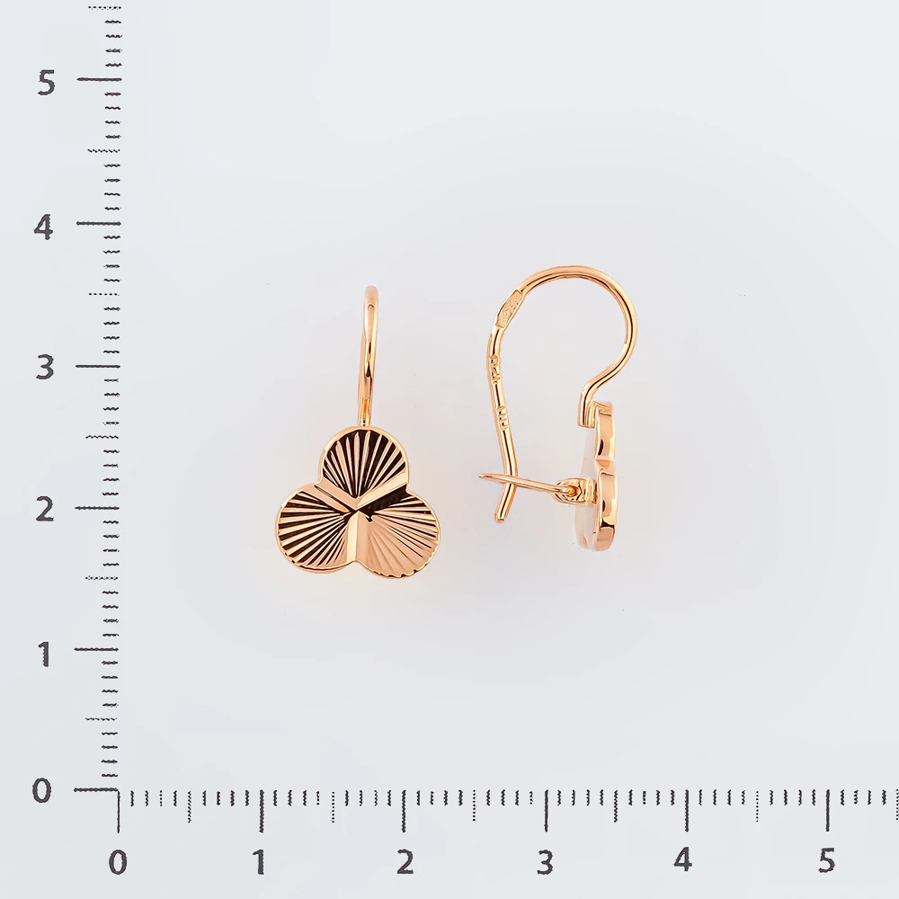Серьги из красного золота 583 пробы