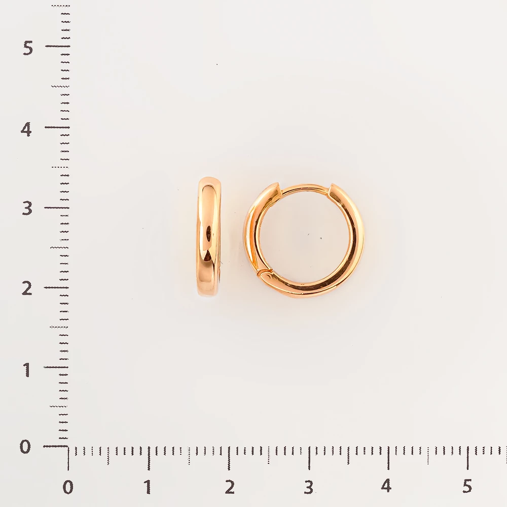 Серьги конго из красного золота 585 пробы