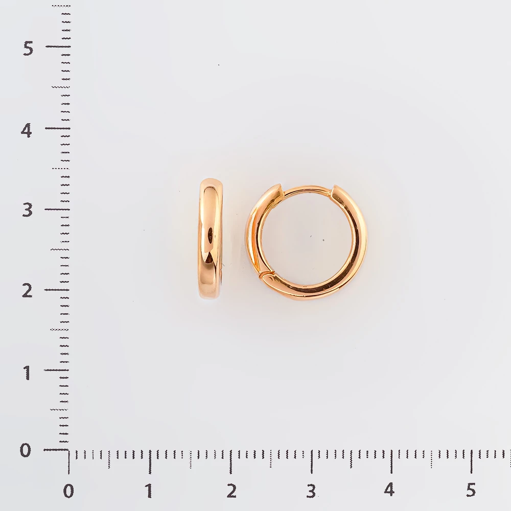 Серьги конго из красного золота 585 пробы