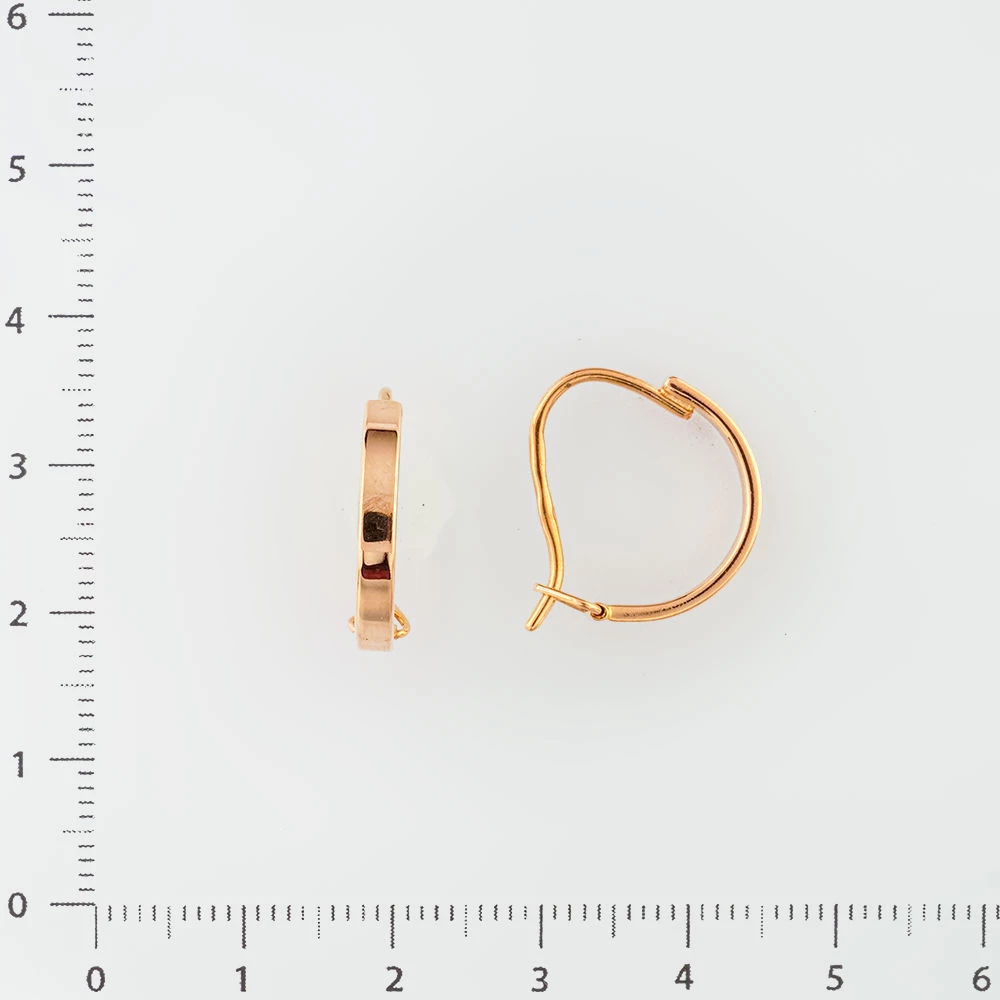 Серьги конго из красного золота 585 пробы