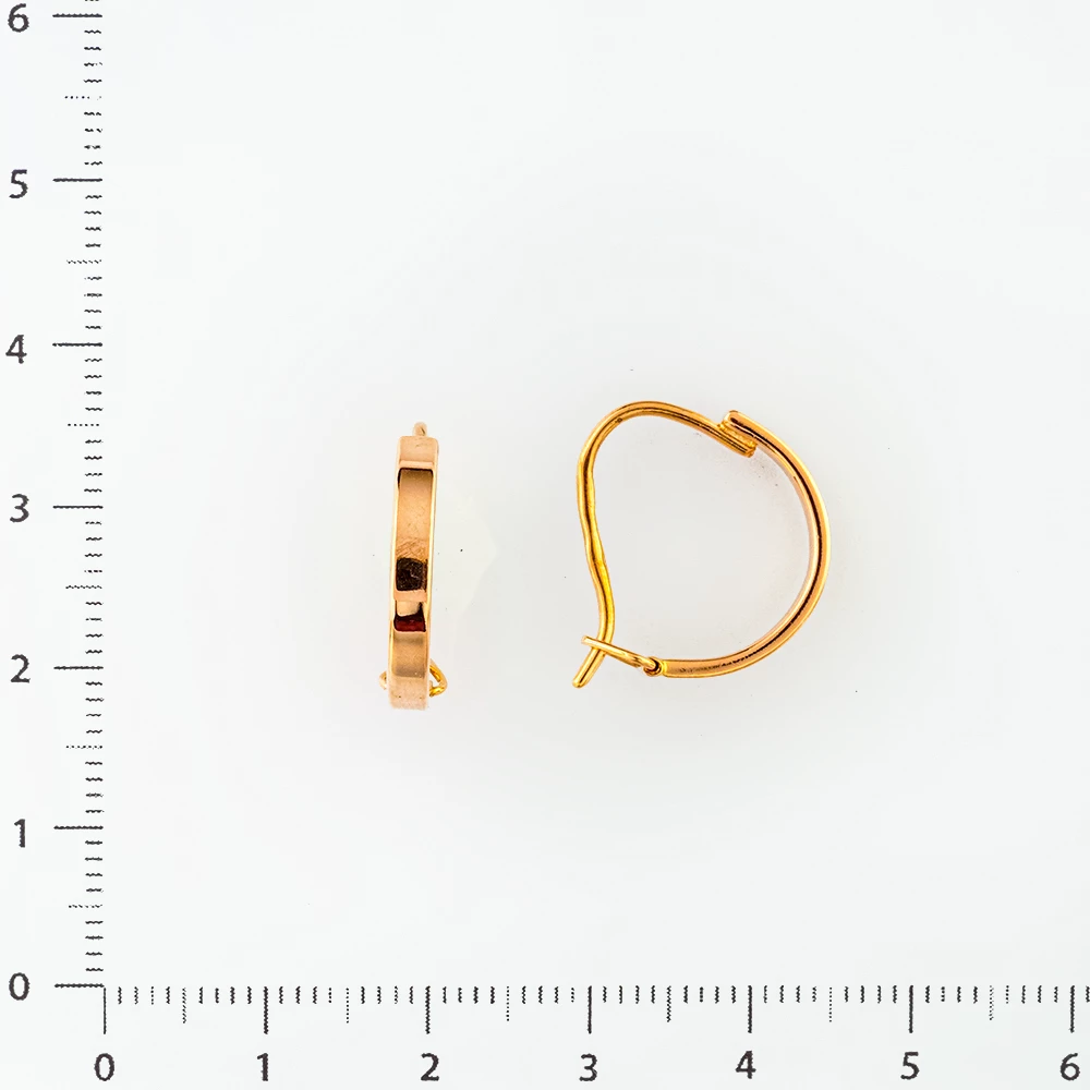 Серьги конго из красного золота 585 пробы