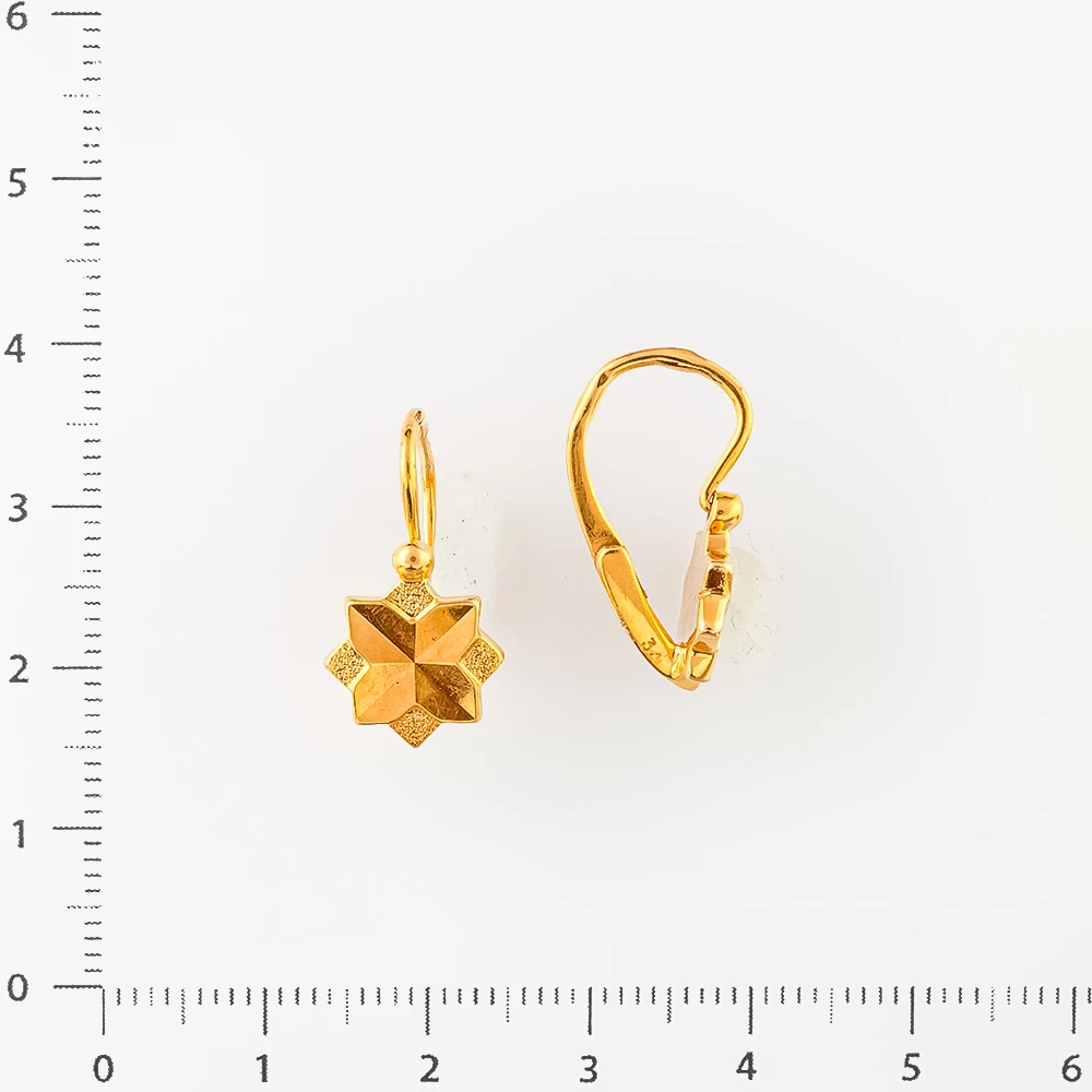 Серьги из желтого золота 583 пробы
