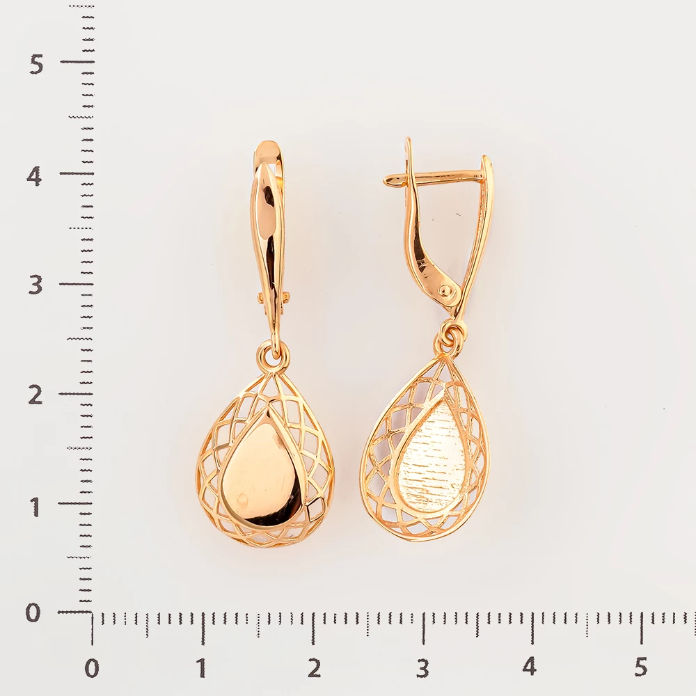 Серьги из красного золота 585 пробы