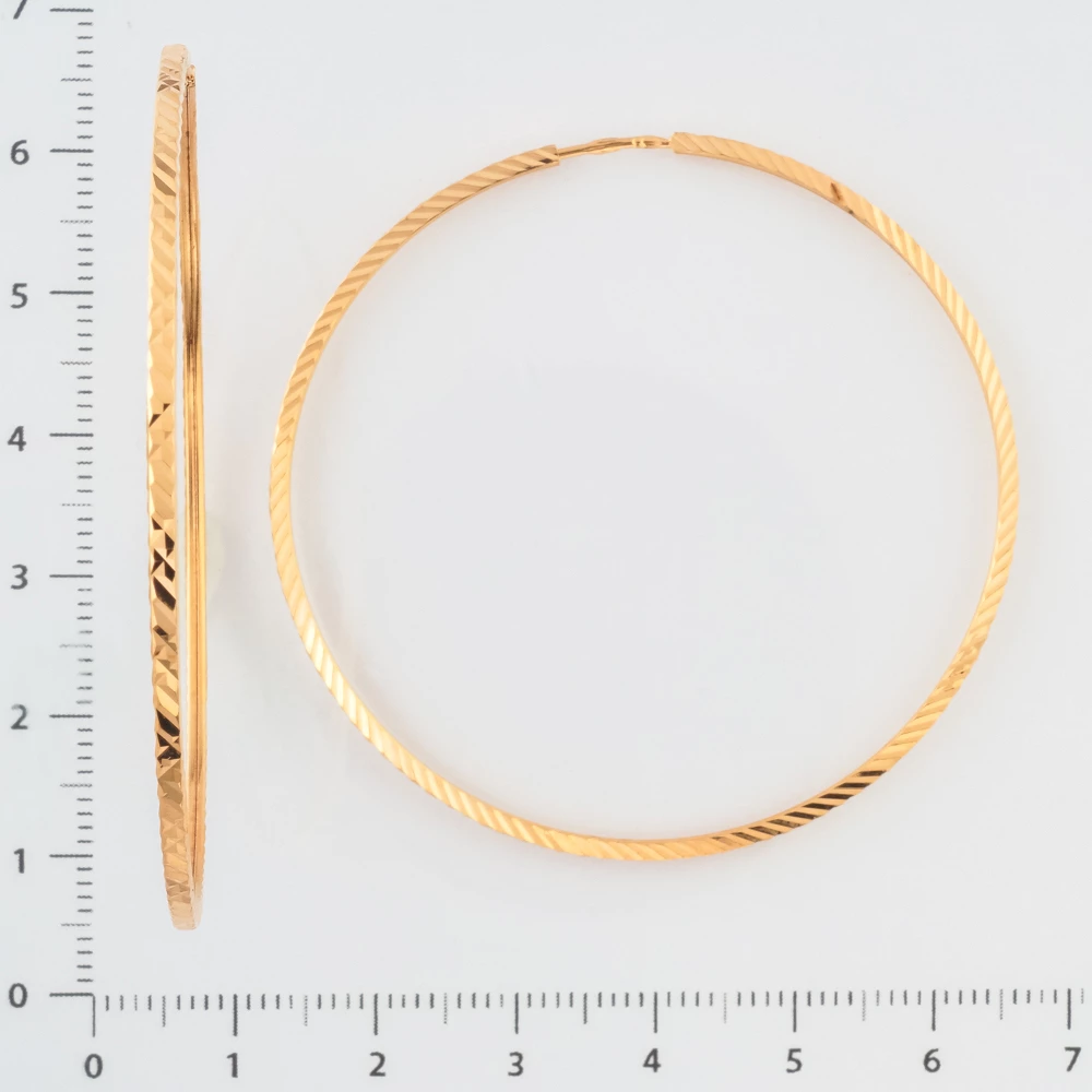 Серьги конго из красного золота 585 пробы