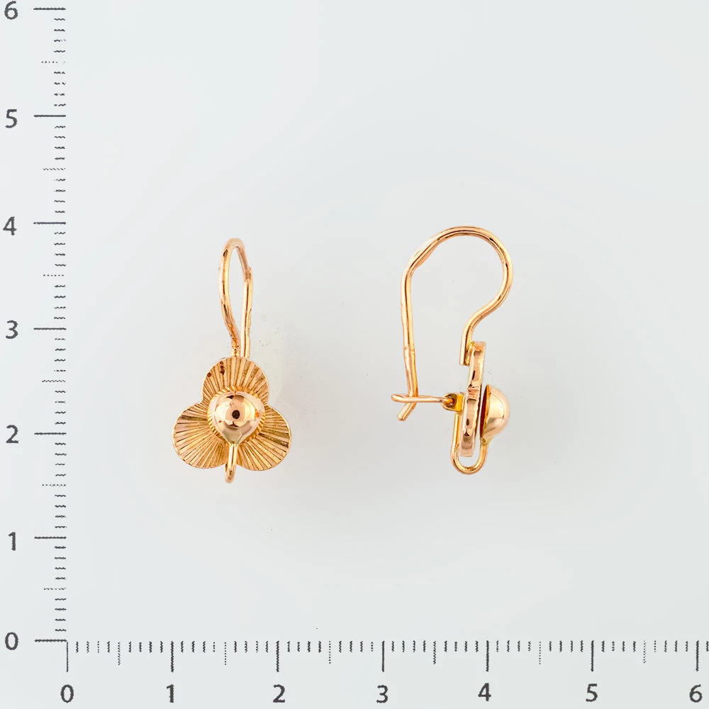 Серьги из красного золота 583 пробы
