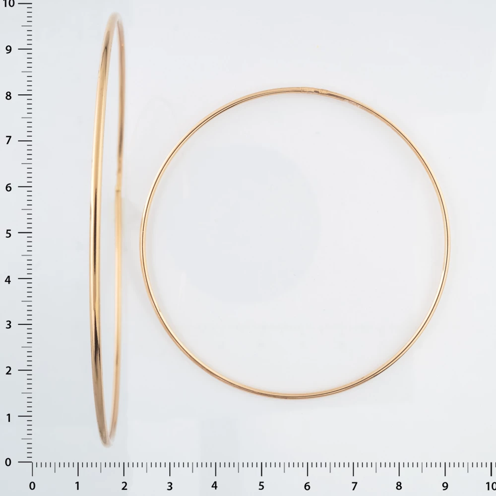 Серьги конго из красного золота 585 пробы