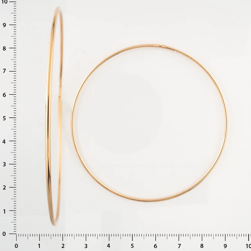 Серьги конго из красного золота 585 пробы