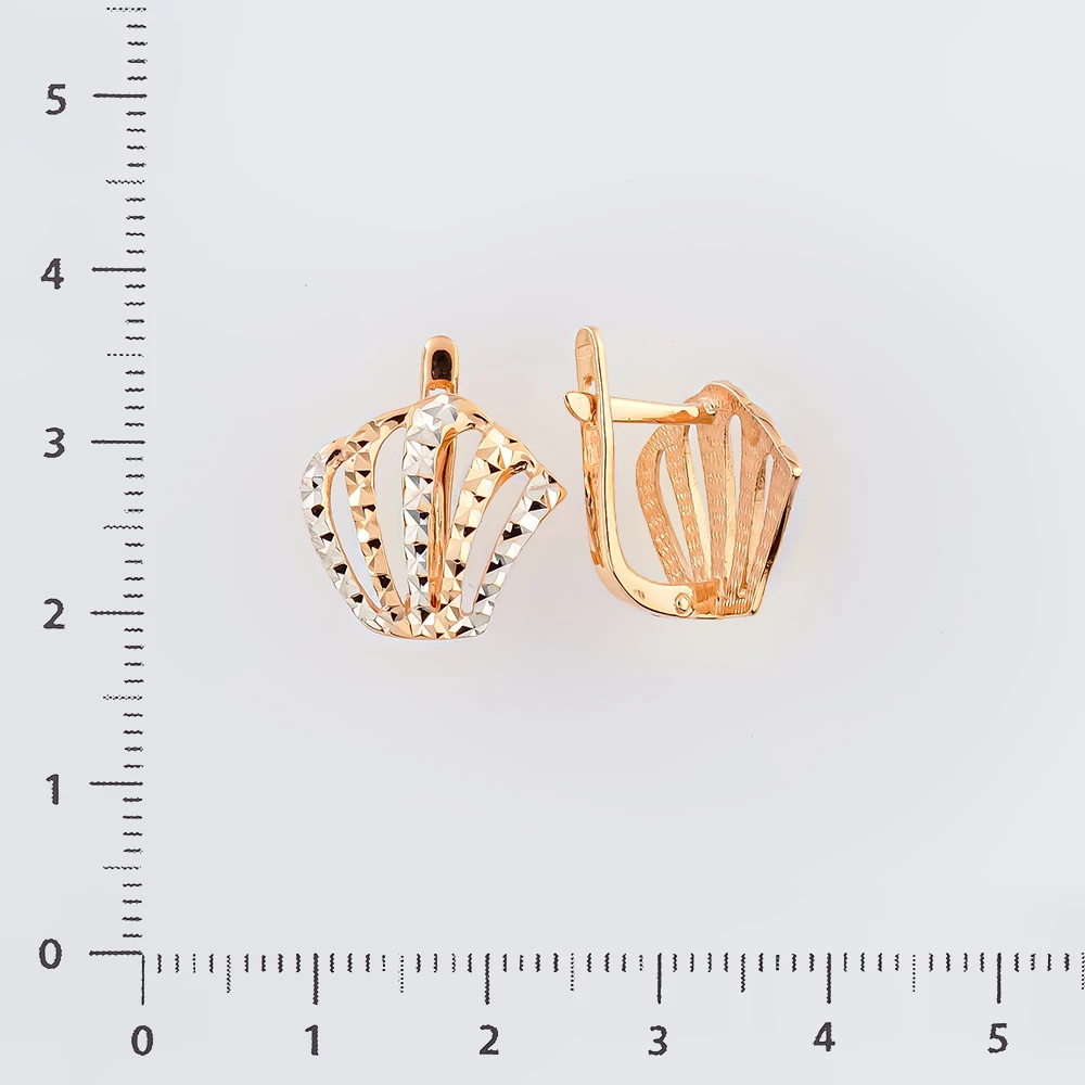 Серьги из красного золота 585 пробы