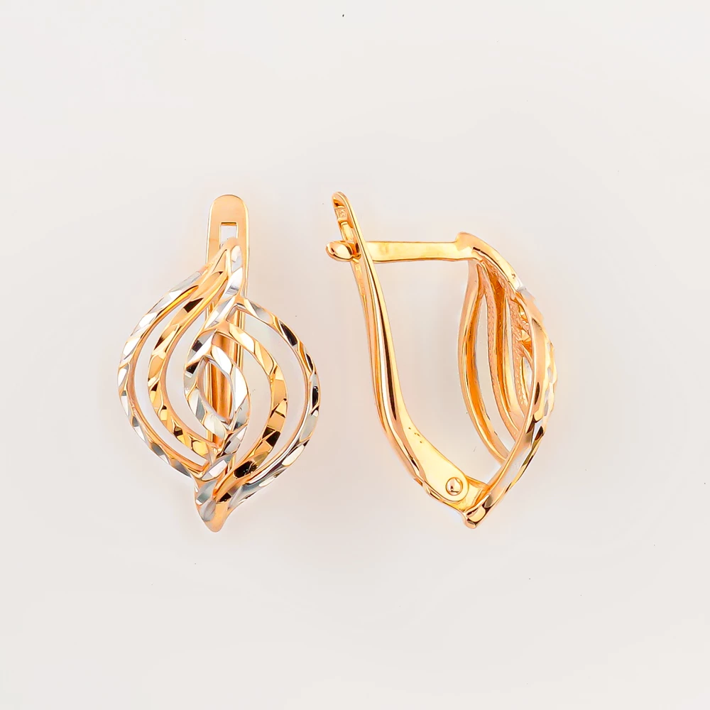 Серьги из красного золота 585 пробы