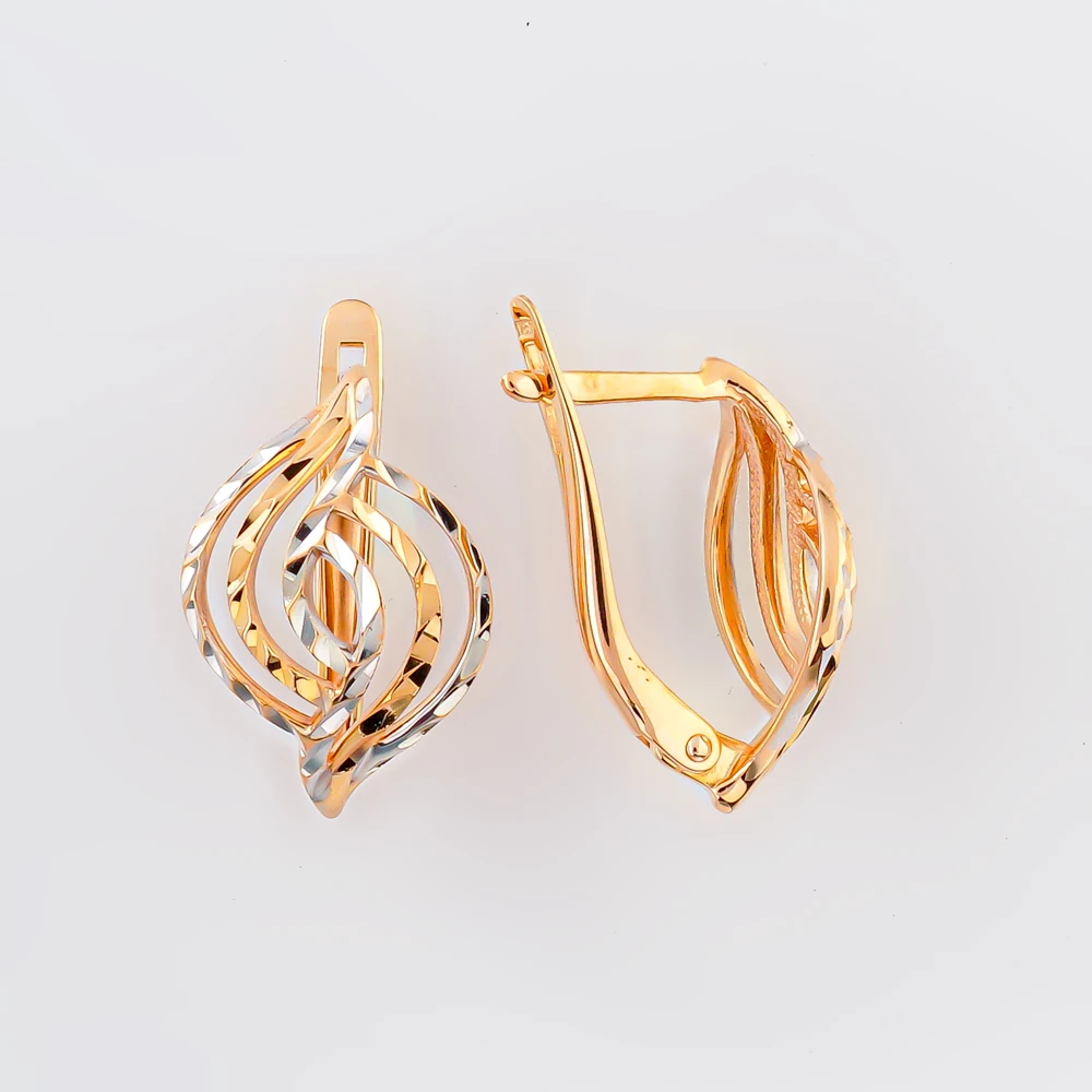 Серьги из красного золота 585 пробы