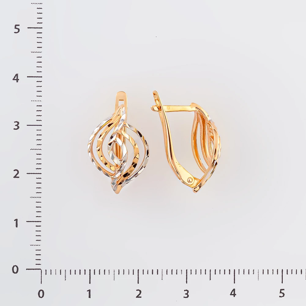 Серьги из красного золота 585 пробы