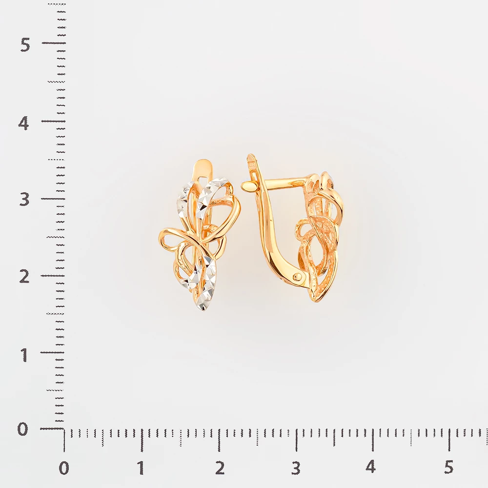 Серьги из красного золота 585 пробы