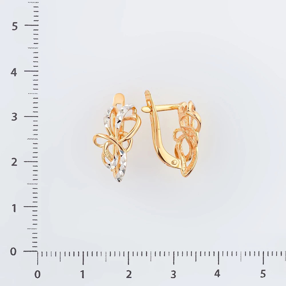 Серьги из красного золота 585 пробы
