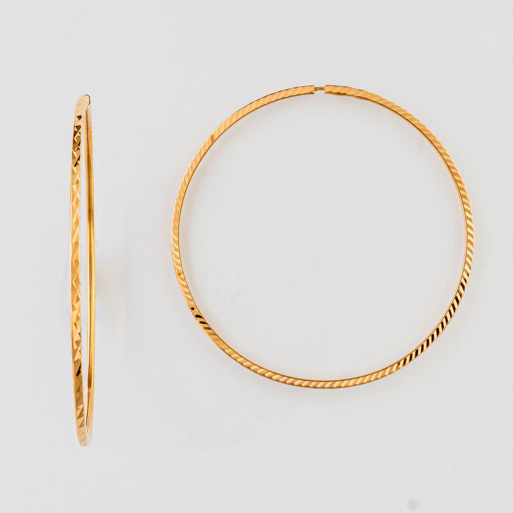 Серьги конго из красного золота 585 пробы