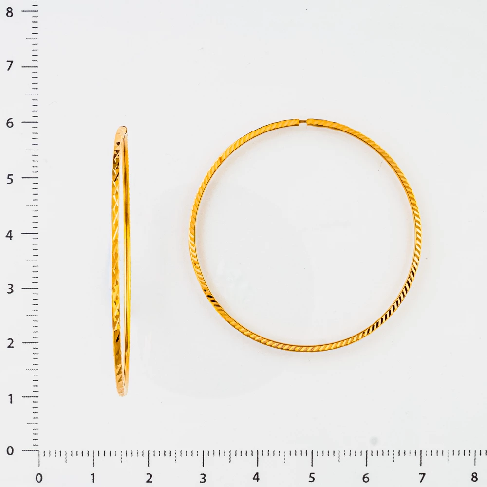 Серьги конго из красного золота 585 пробы