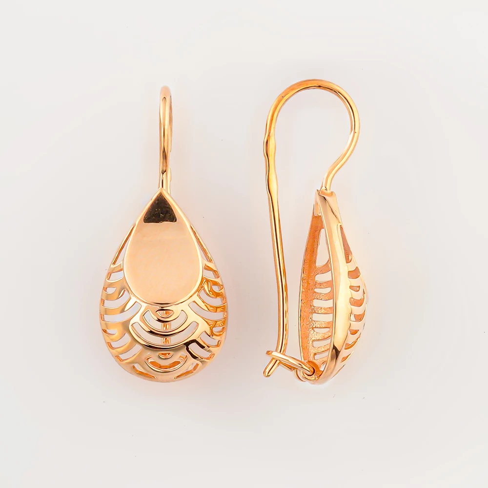 Серьги из красного золота 585 пробы
