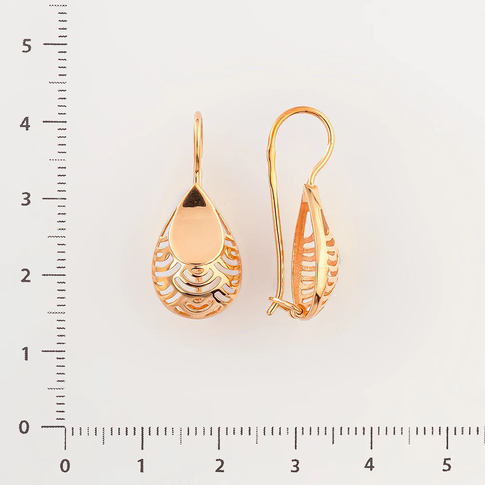 Серьги из красного золота 585 пробы