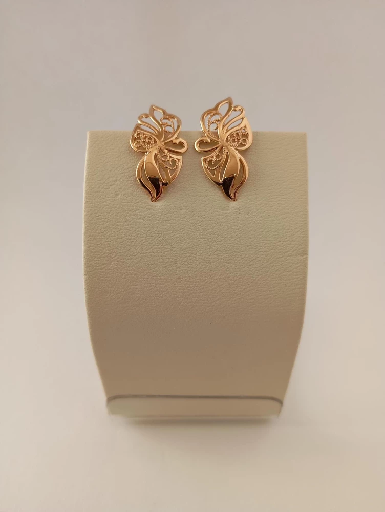 Серьги из красного золота 585 пробы